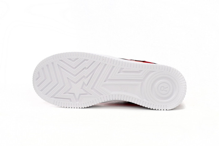 Bape Sta Low White Dark Red Mirror Surface 001FWH201046