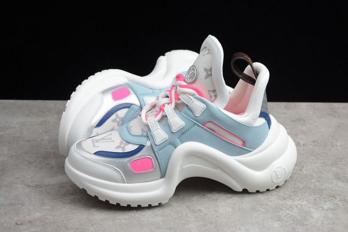 lovt pink white blue sneaker