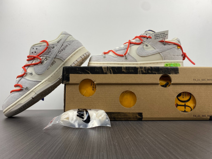 nike dunk low off-white lot 13 of 50 dj0950-110