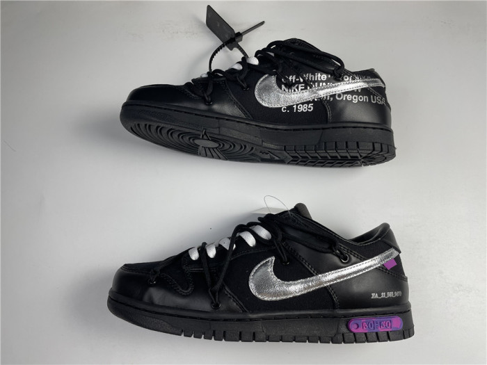 off-white x nike dunk low black dm1602-001