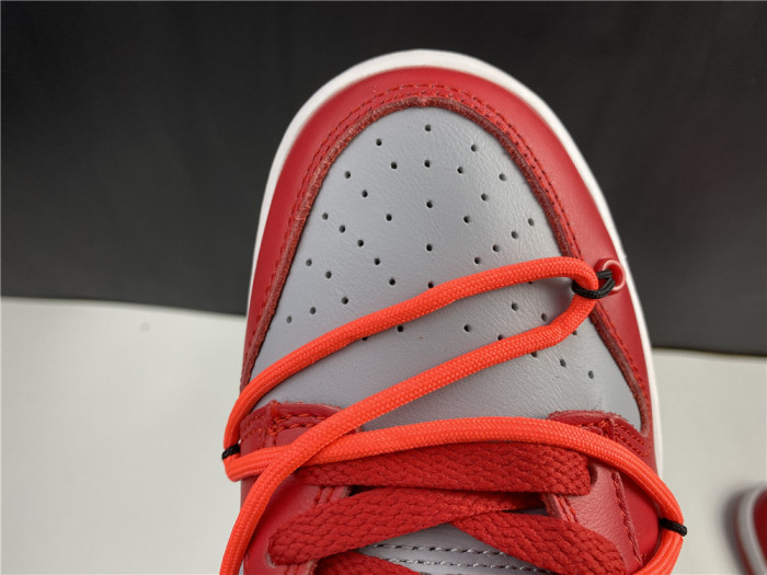 nike dunk low off-white university red - ct0856-600