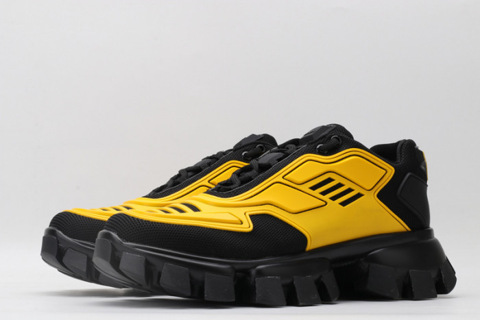 PRAD BLACK YELLOW SNEAKERS