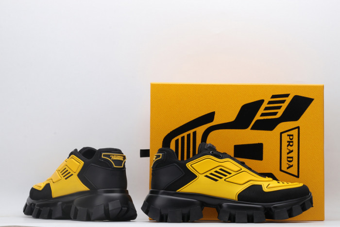 PRAD BLACK YELLOW SNEAKERS