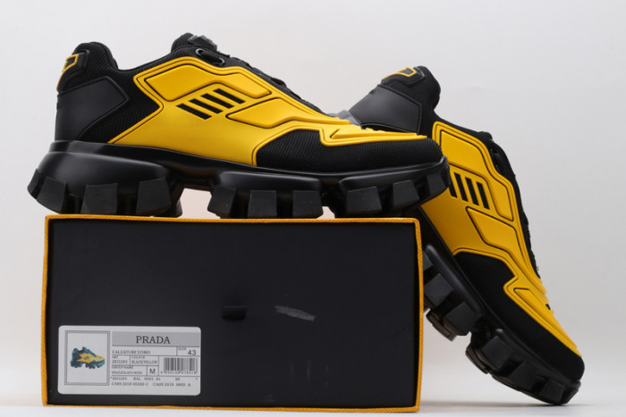PRAD BLACK YELLOW SNEAKERS