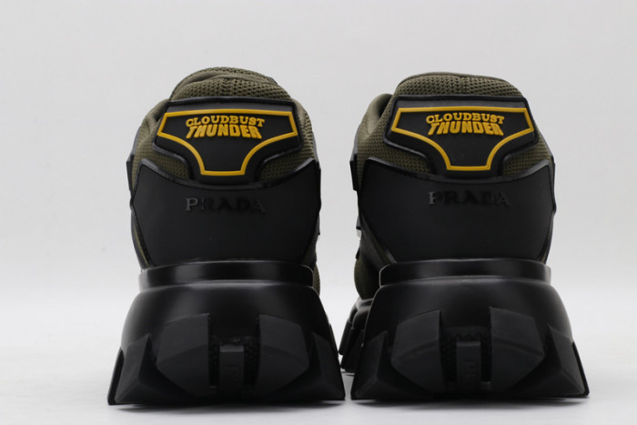 PRAD BLACK GREEN SNEAKERS