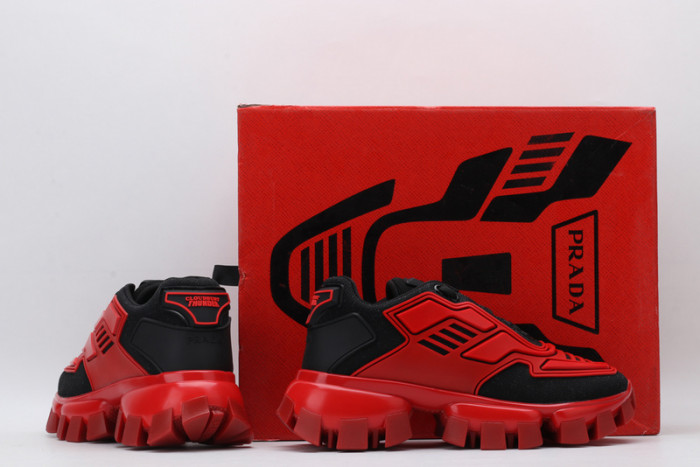 PRAD RED BLACK SNEAKERS