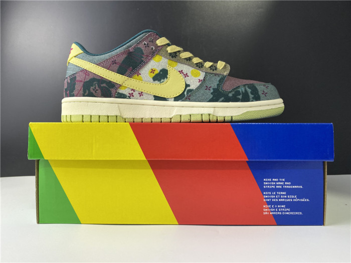 nike dunk low lemon wash multi-color cz9747-900