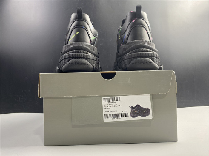 bl triple s trainers letters black 11407