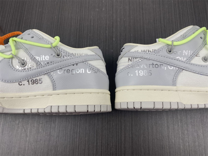 nike dunk low off-white lot 43 dm1602-128