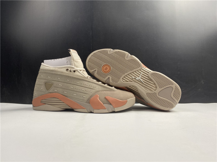 clot x air jordan 14 low sepia stone dc9857-200