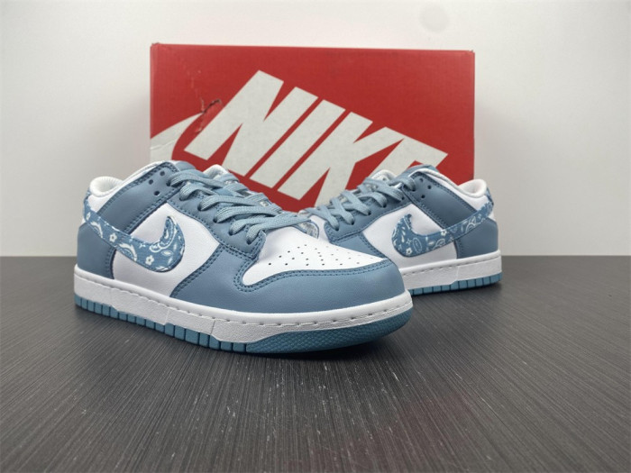 nike dunk low essential paisley pack worn blue dh4401-101