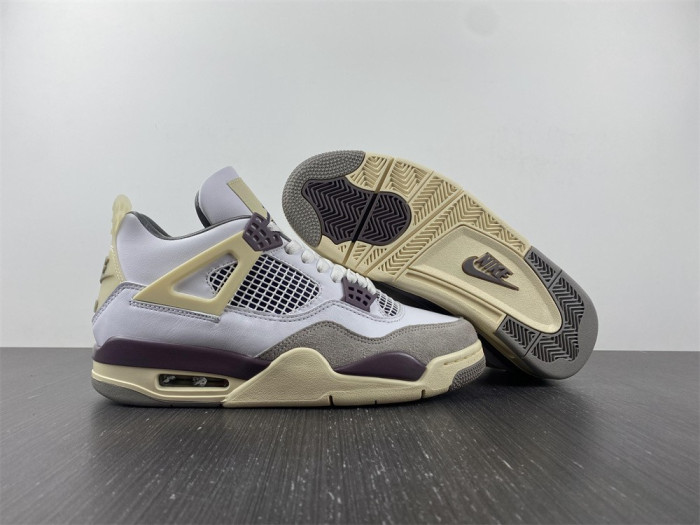 a ma maniere x air jordan 4 white grey purple 2022 dh6927-068