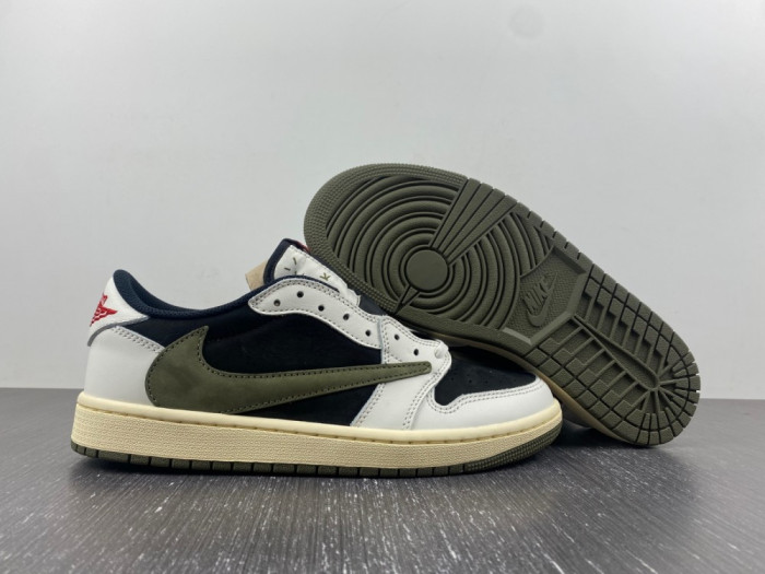 travis scott x air jordan 1 low og olive dz4137-106