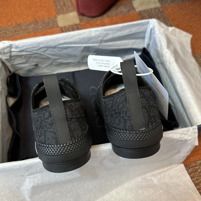 Dior B23 Low Top Canvas Oblique Black D03