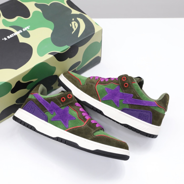 a bathing ape sk8 sta dark purple green ba11033