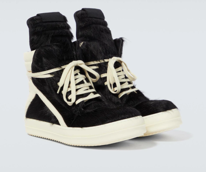 RICK OWENS GEOBASKET FUR SNEAKS 20250716