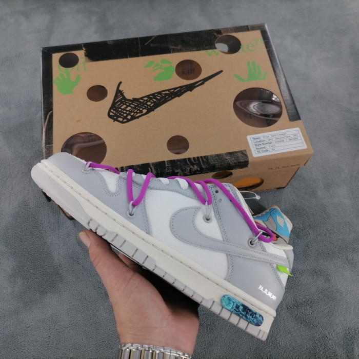 nike dunk low off-white lot 45 dm1602-101