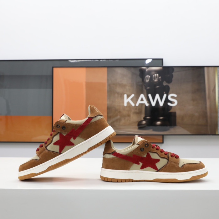 a bathing ape sk8 sta wheat red ba11032