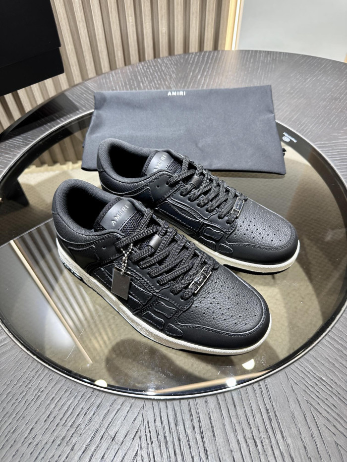 amiri skeleton low-skel top sneakers black amfosr1023