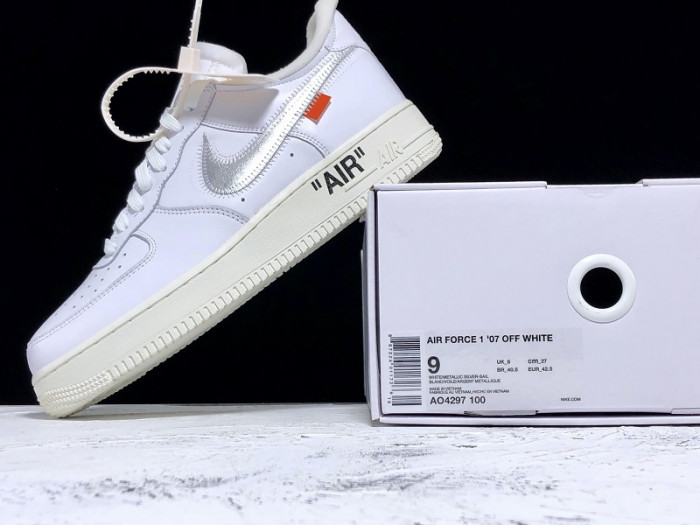 off-white nike air force 1 low complexcon white - ao4297-100