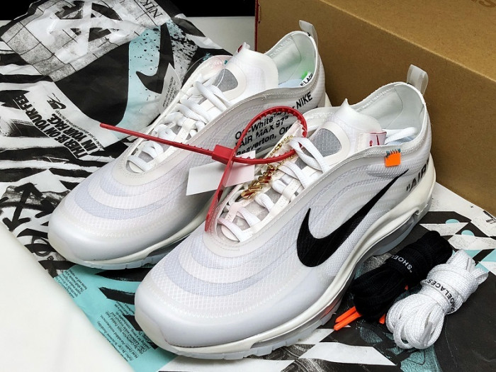 off white x air max 97 the ten white cone ice blue - aj4585-100