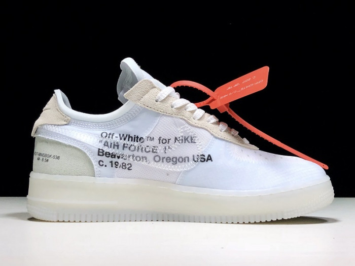 nike air force 1 low off-white all white - ao4606-100