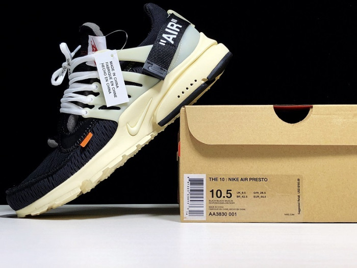 nike the 10: air presto "off-white" - aa3830-001