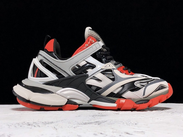 bl track trainers sneaker grey red h903p063