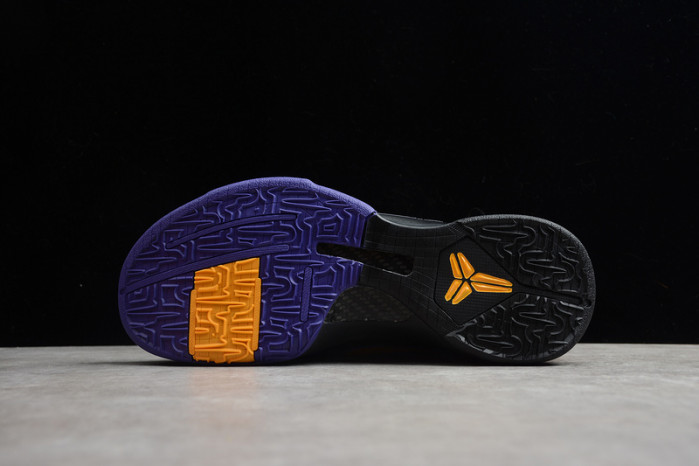 zoom kobe 5 x lakers black/de sol-varsity purple 386430-071