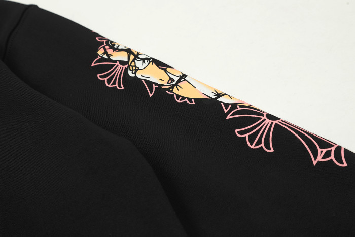 Chrome Hearts Horseshoe Floral Zip Up Hoodie KE821