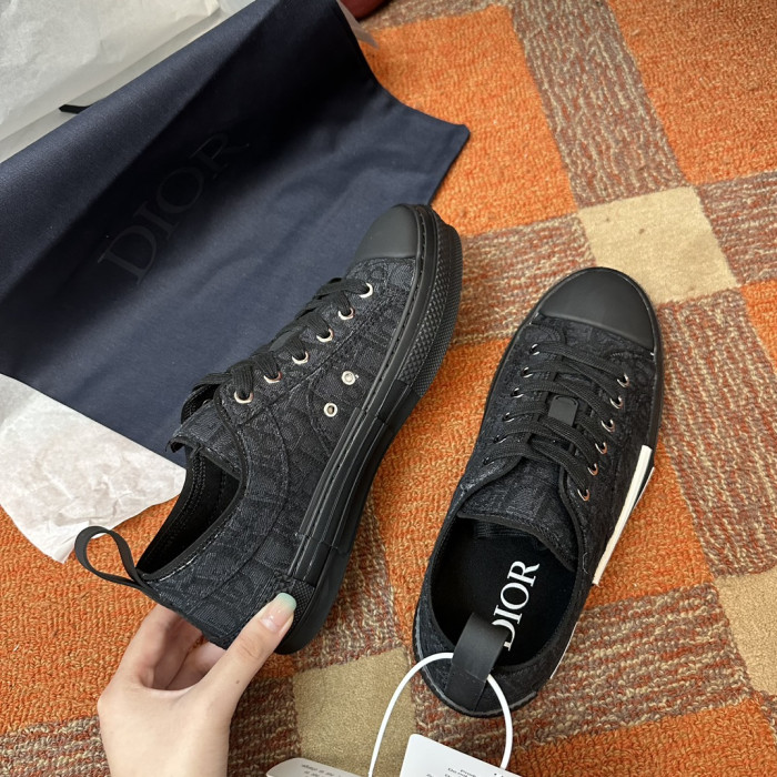 Dior B23 Low Top Canvas Oblique Black D03