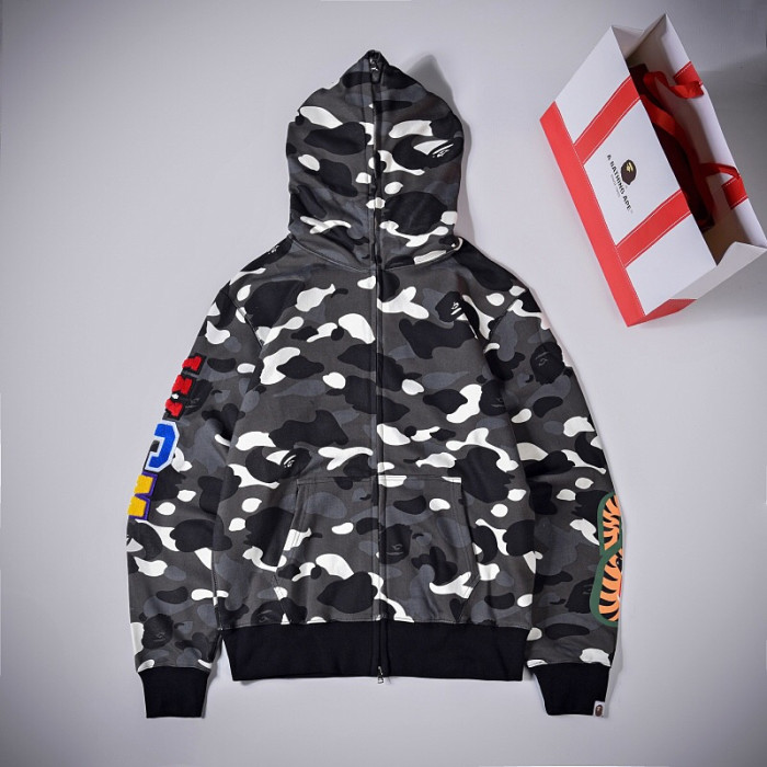 bp233 bape luminous camo hoodies 200