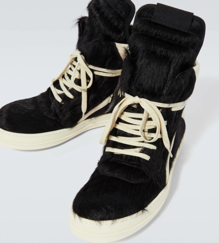 RICK OWENS GEOBASKET FUR SNEAKS 20250716