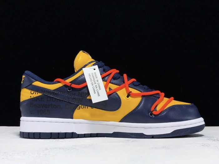 nike dunk low off-white michigan - ct0856-700