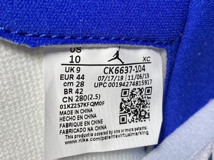 jordan 1 retro high zoom white racer blue - ck6637-104