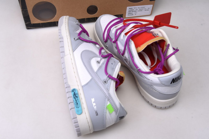 nike dunk low off-white lot 45 dm1602-101