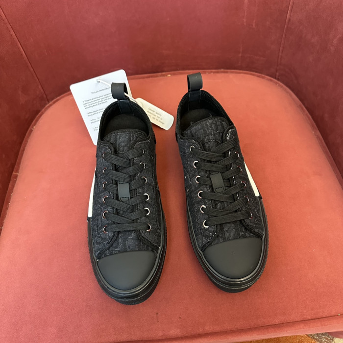 Dior B23 Low Top Canvas Oblique Black D03