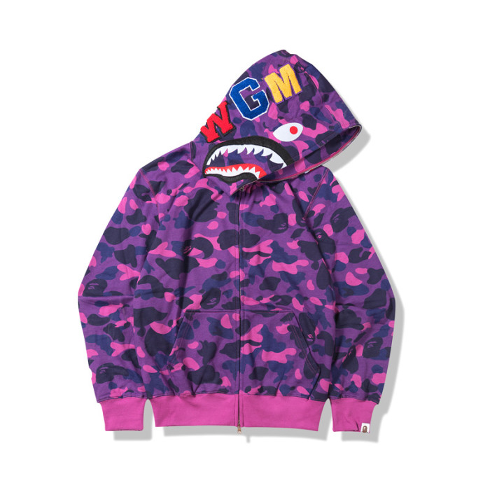bp153 bape camouflage shark hoodies multi colors ep201
