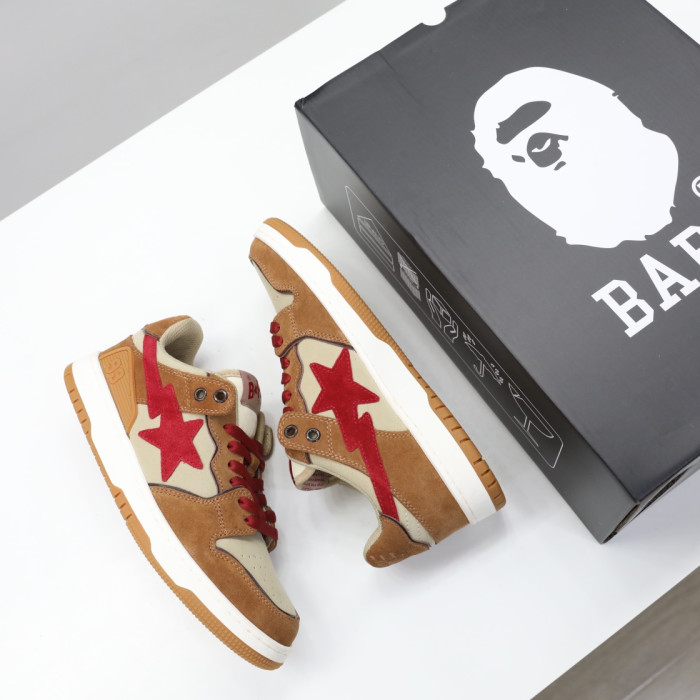 a bathing ape sk8 sta wheat red ba11032