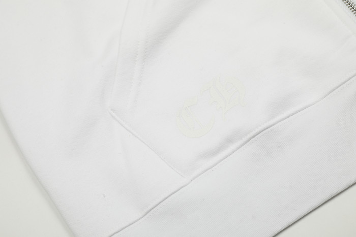 Chrome Hearts Horseshoe Floral Zip Up Hoodie KE816