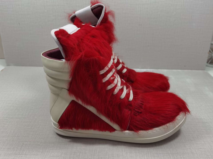 RICK OWENS GEOBASKET FUR SNEAKS 20250331