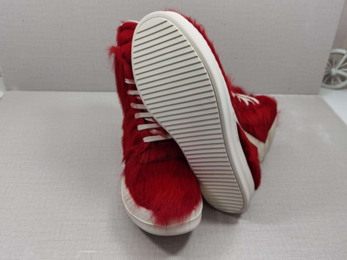 RICK OWENS GEOBASKET FUR SNEAKS 20250331